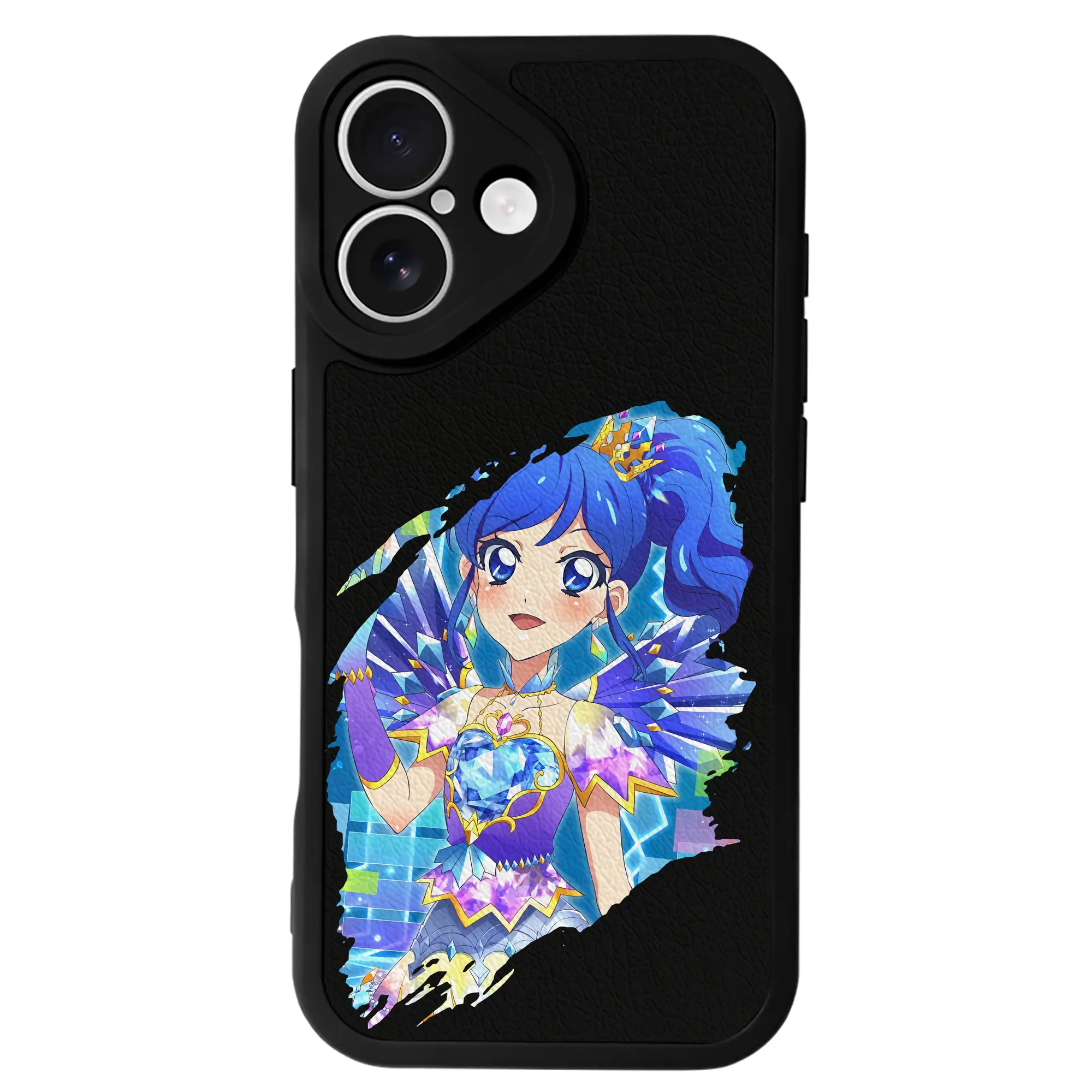 アイカツ グッズ 霧矢 あおい - IPhone 16シリーズ対応 ・ シリコンスマホケース ・ レザー調 ・ 高精度フィット ・ 耐衝撃 ・ ワイヤレス充電対応 ・ 精密カット